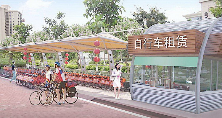 自行車租賃出租收費軟件系統:內蒙古包頭賽汗塔拉城中濕地草原公園